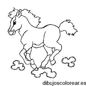 Dibujo de un caballito trotando