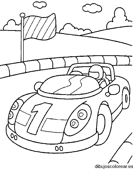 Dibujo de un coche de carreras
