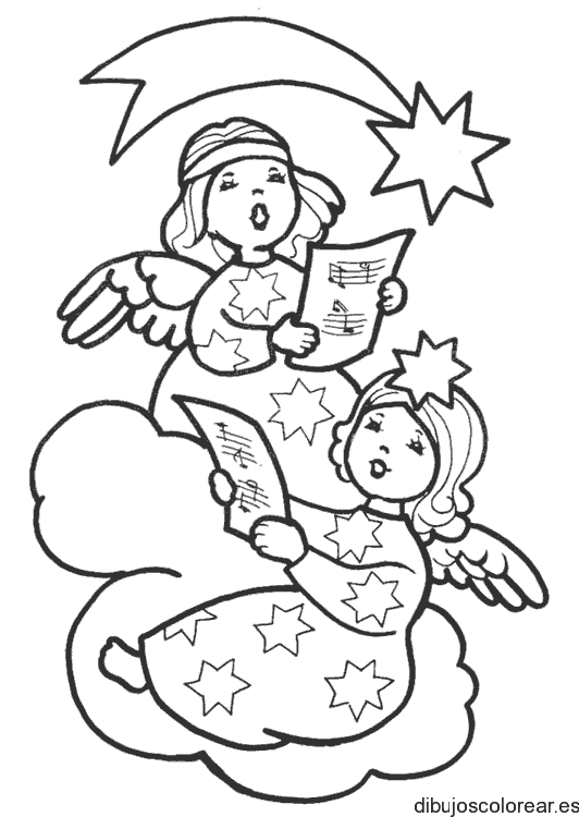 Dibujo de un par de ángeles 