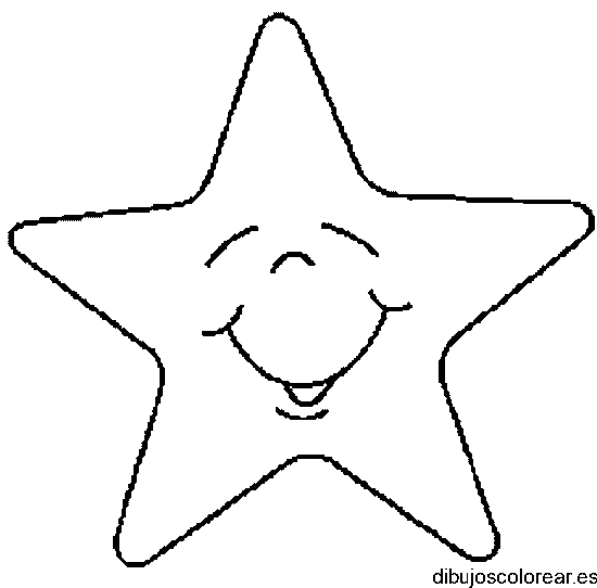 Dibujo de una estrella muy feliz 