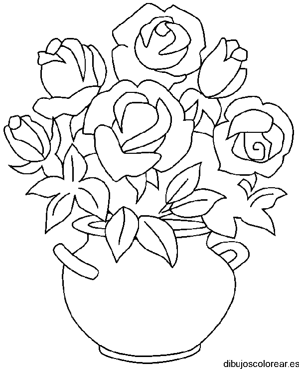 Dibujo de un ramillete de rosas