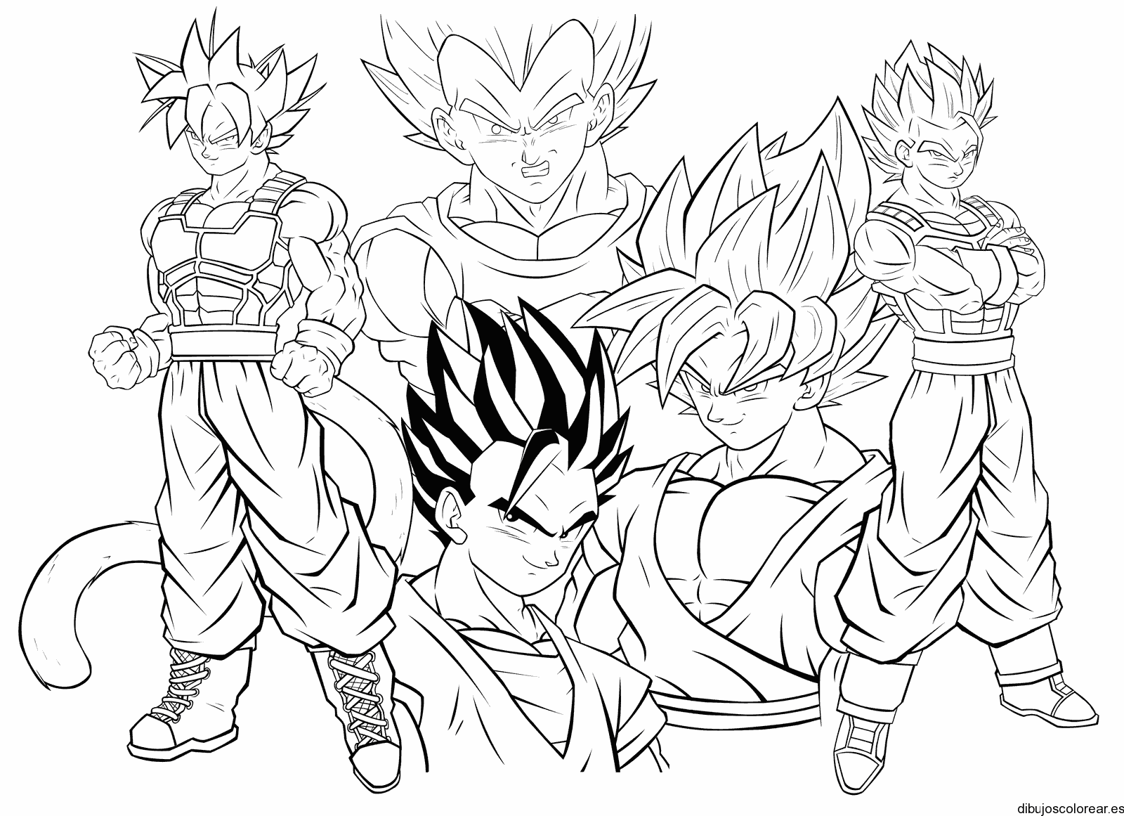 Dibujo de guerreros anime