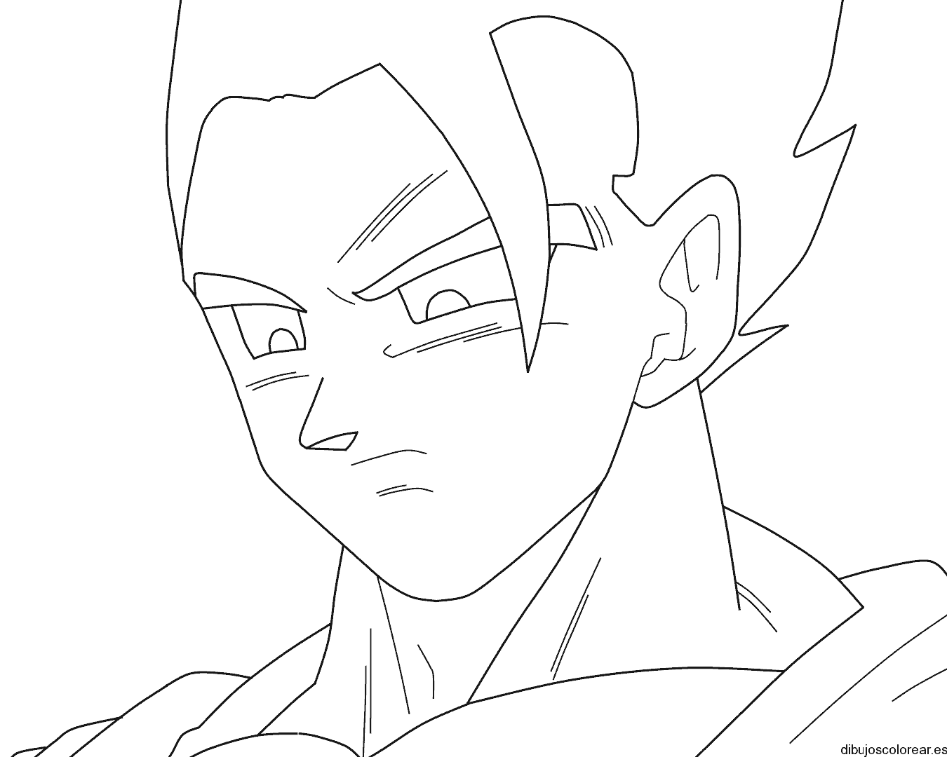 Dibujo de un guerrero con mucho enfado