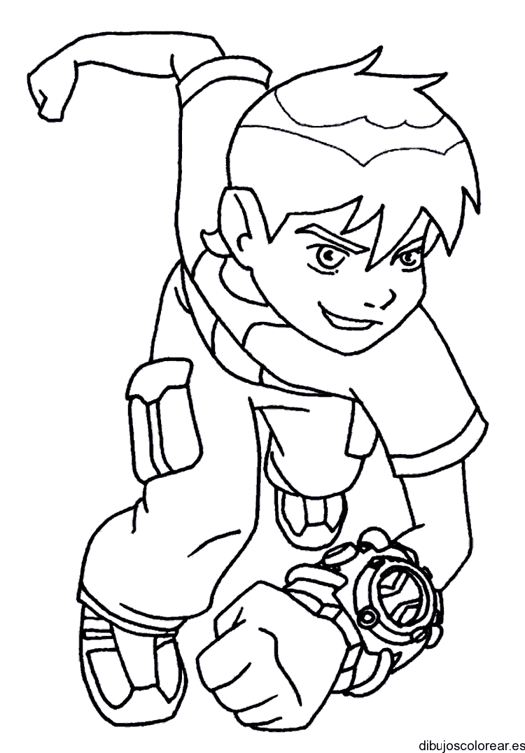 Dibujo de Ben 10 al ataque