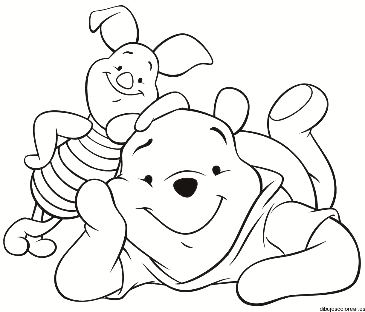 Dibujo de Winnie Poh y Piglet