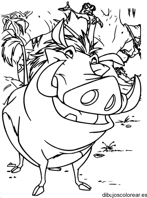 Dibujo del divertido Pumba