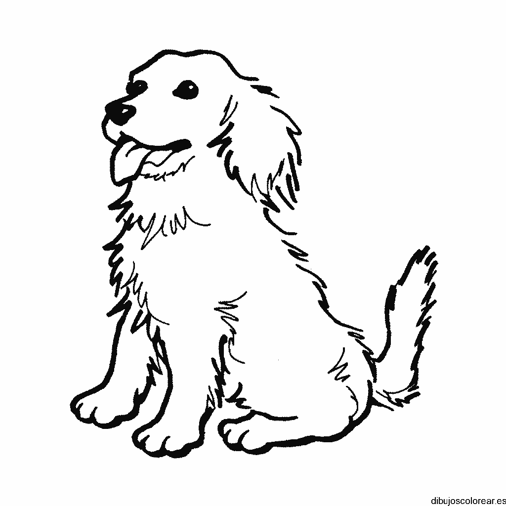 Dibujo de un perro sediento