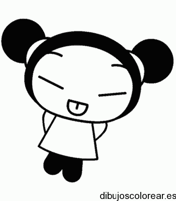 Dibujo de Pucca pensando
