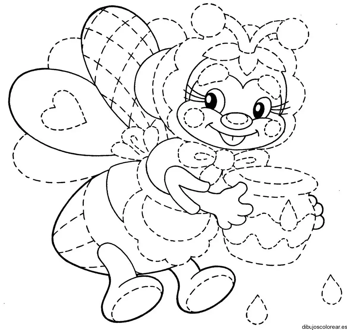 Dibujo de una abejita para recortar