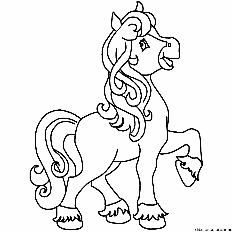 Dibujo de un pequeño pony trotando