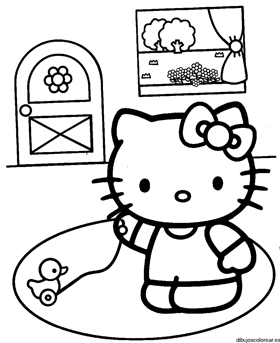 Dibujo de Hello Kitty en casa
