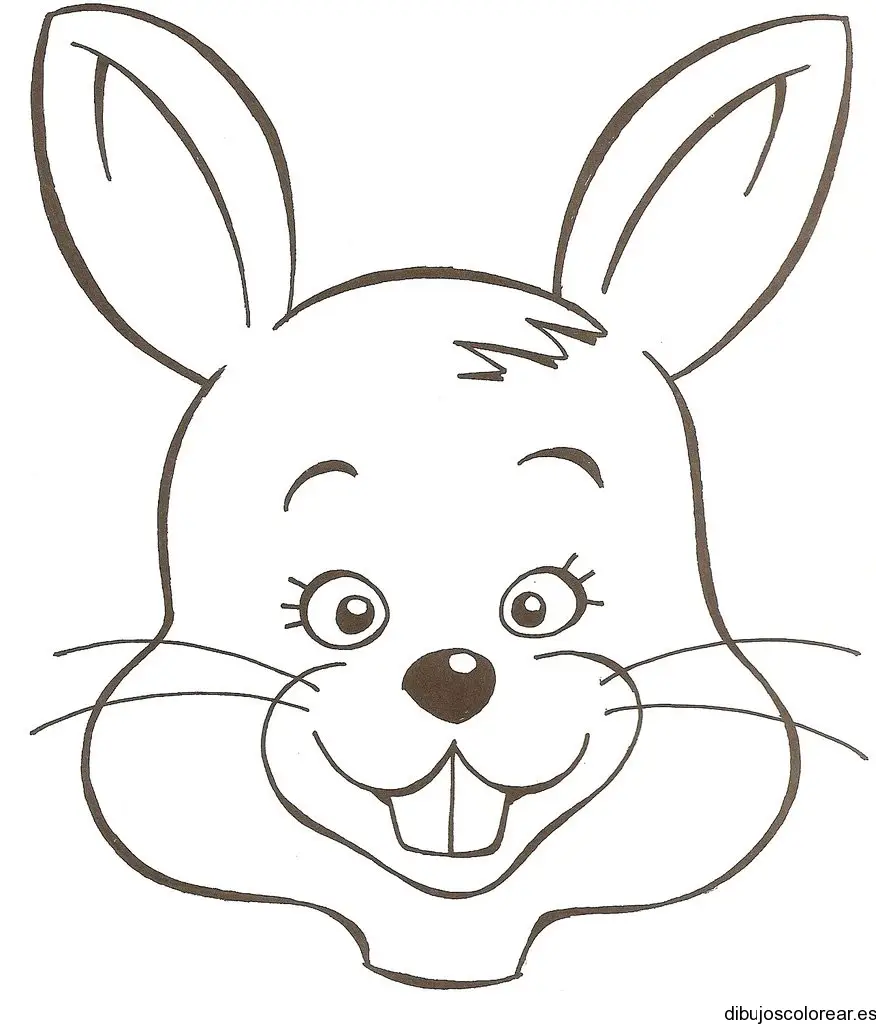 Dibujo de un alegre conejo