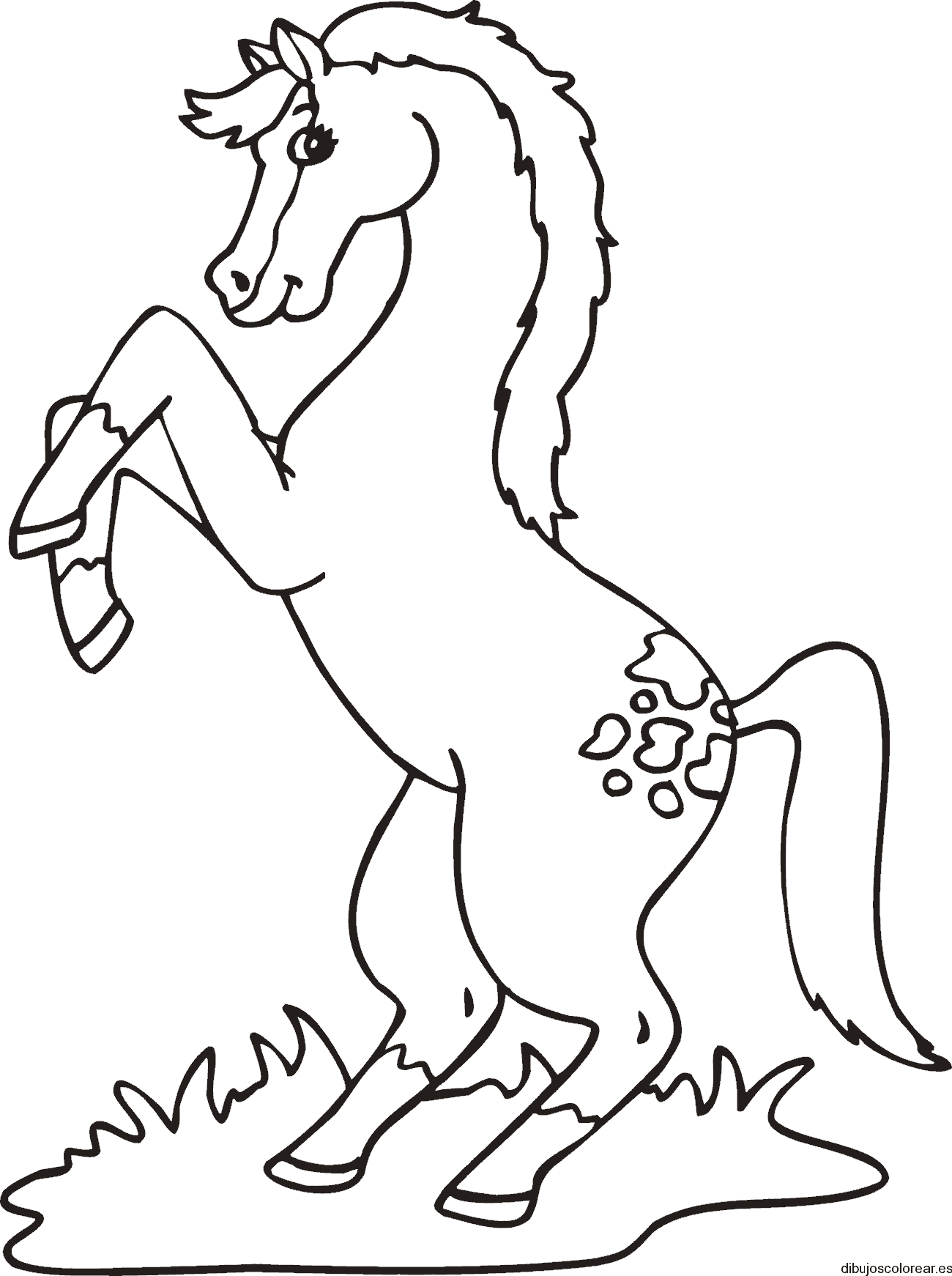Dibujo de un caballo con manchas