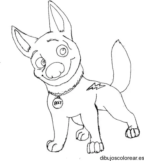 Dibujo del perro Bolt