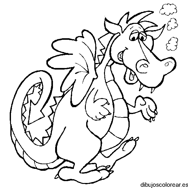 Dibujo de un tímido dragón