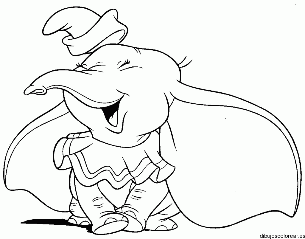 Dibujo de un elefante riendo