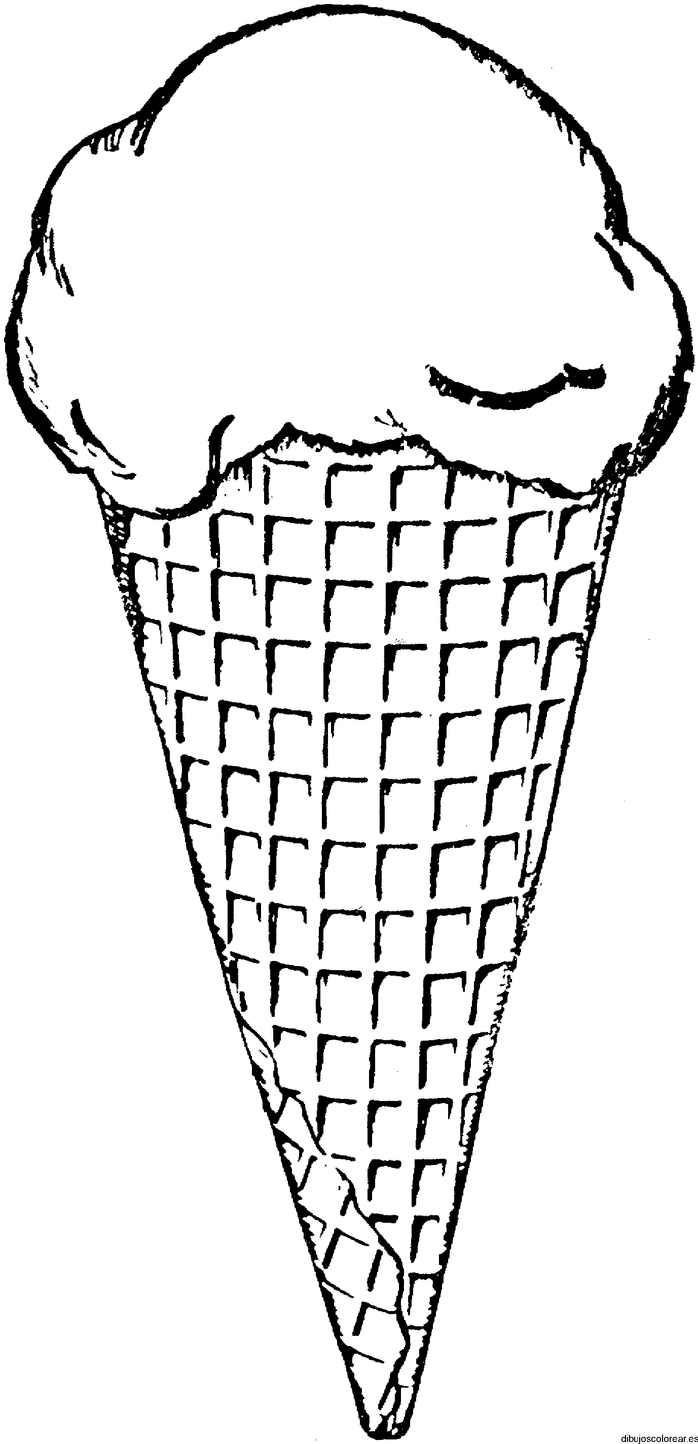 Dibujo de un cono de helado
