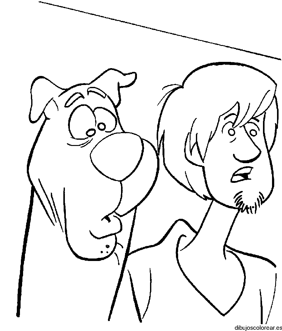 Dibujo de Scooby Doo asustado