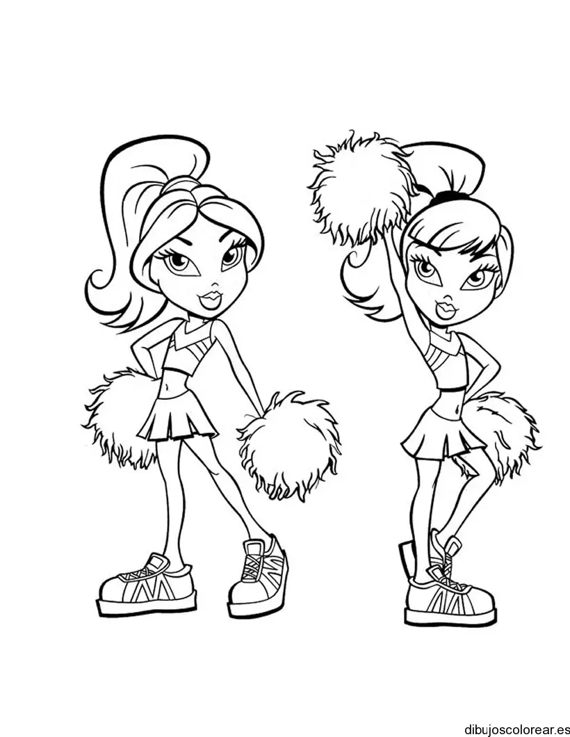 Dibujo de dos porristas