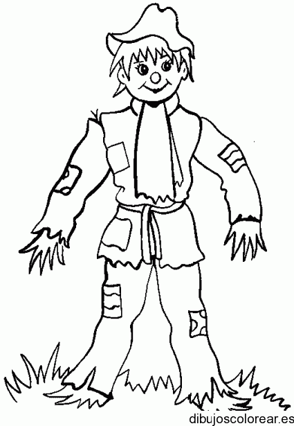 Dibujo de un espantapájaros