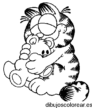 Dibujo de Garfield y su osito