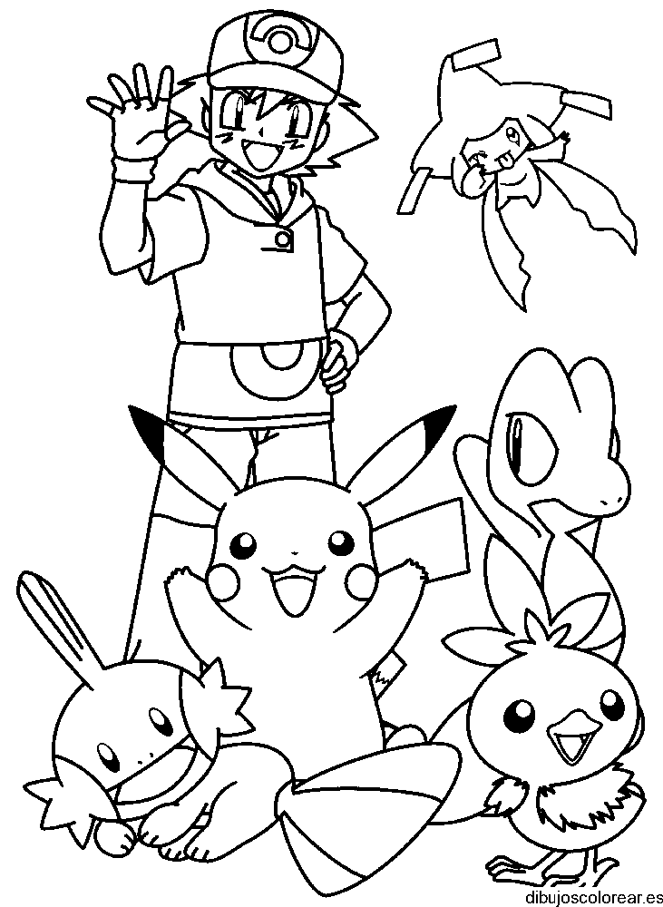 Dibujo de personajes de Pokemon