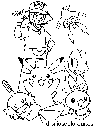 Dibujo de la pandilla Pokemón