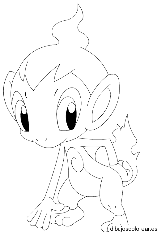 Dibujo de un mono de fuego 
