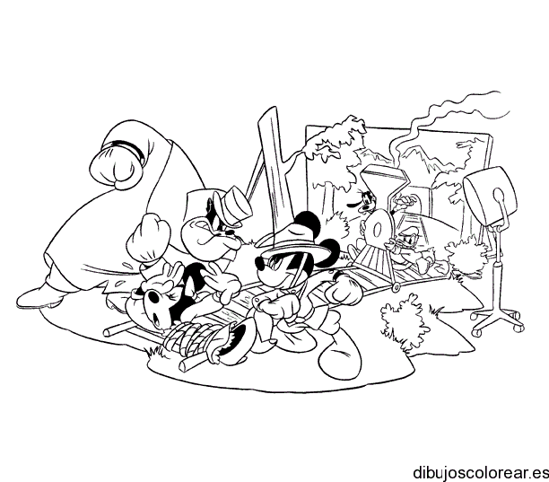 Dibujo de Mickey y la pandilla