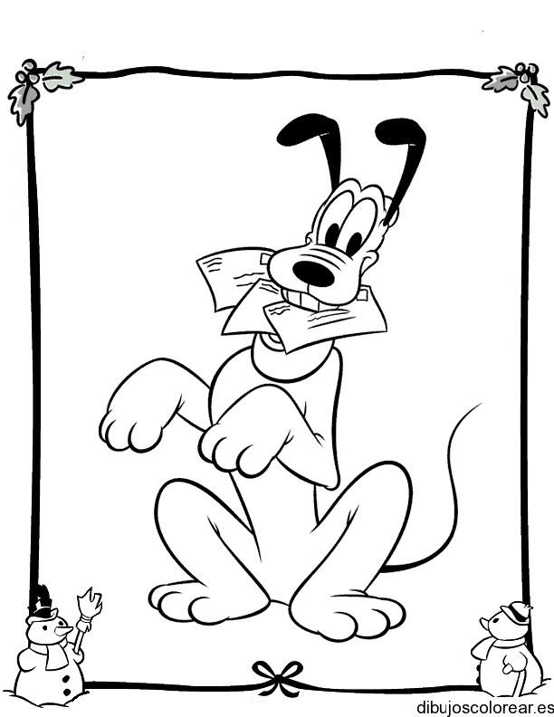 Dibujo de Pluto con cartas