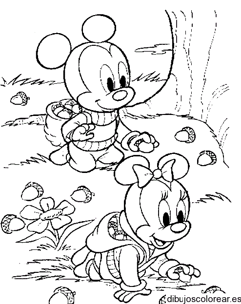 Dibujo de Mickey Mouse baby