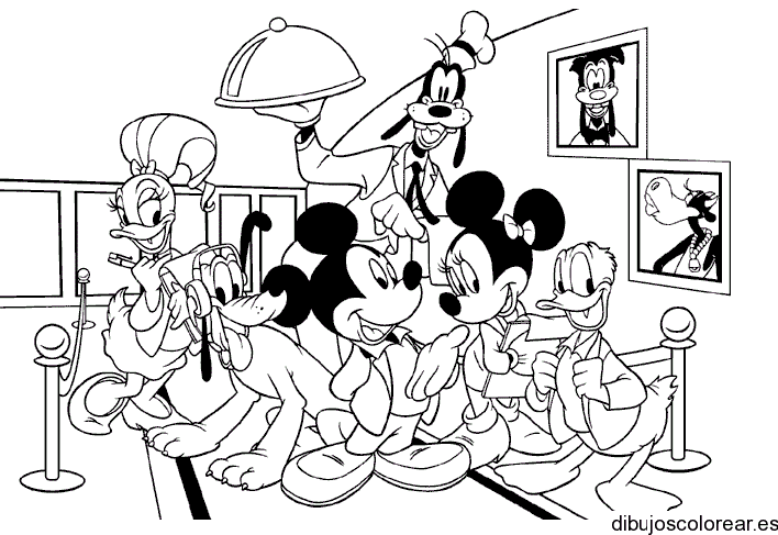 Dibujo de Mickey Mouse en fotografía