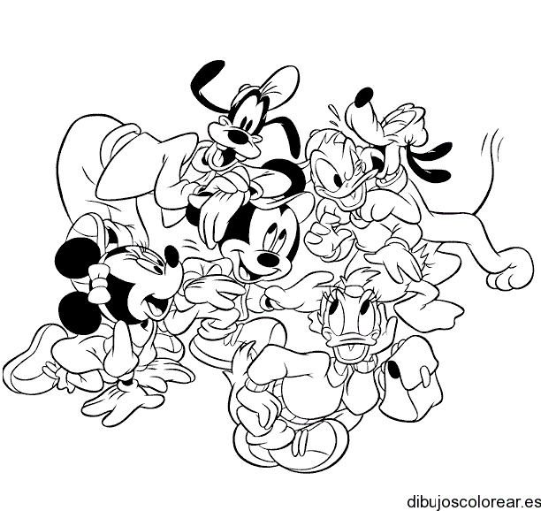 Dibujo de Pato Donal y amigos