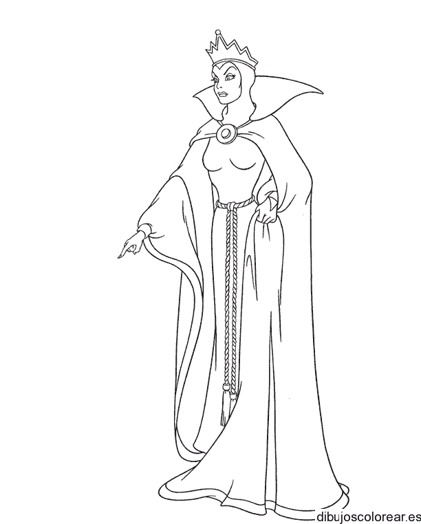 Dibujo de la madrastra enfadada