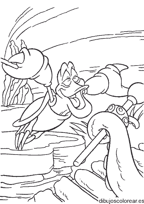 Dibujo de un cangrejo sonriendo