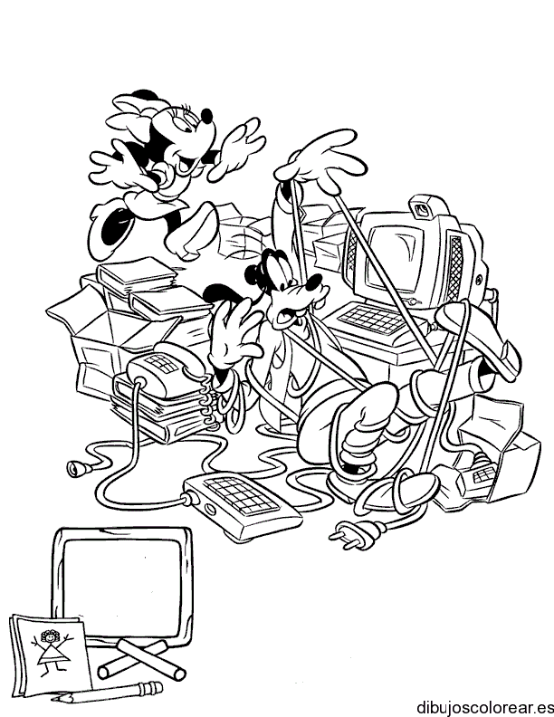 Dibujo de Minnie y Tribilin
