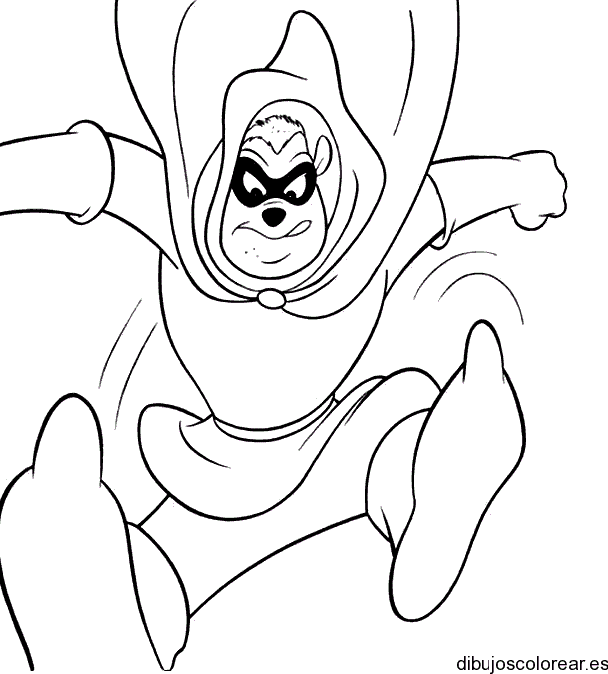 Dibujo de un perro enmascarado