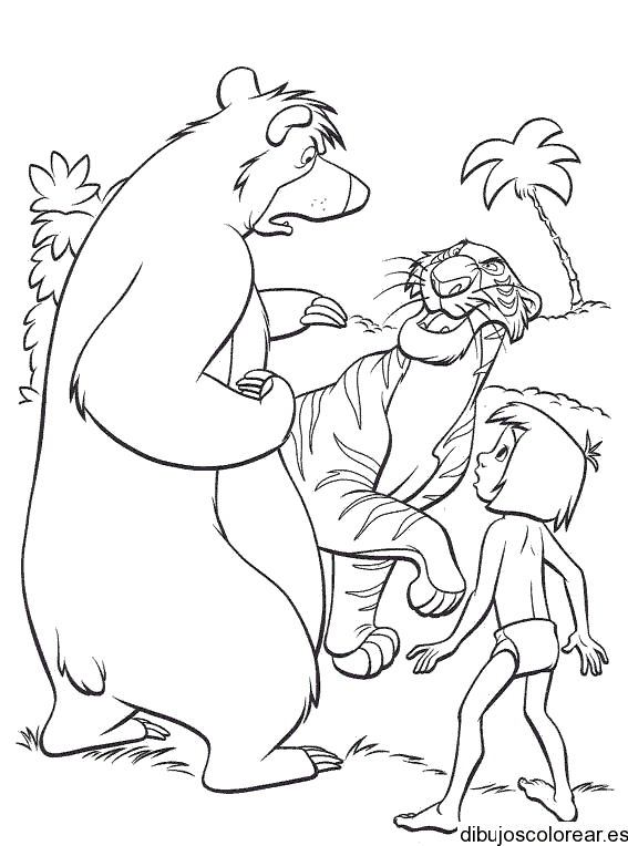 Dibujo de un oso discutiendo
