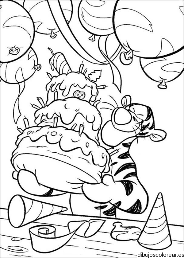 Dibujo de cumpleaños de Winnie the Poh