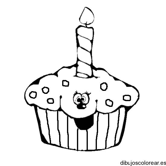 Dibujo de un pastel de cumpleaños