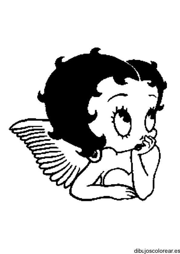 Dibujo de Betty Boop con alas