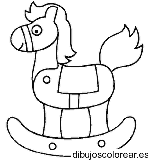 Dibujo de un caballo de madera pequeño