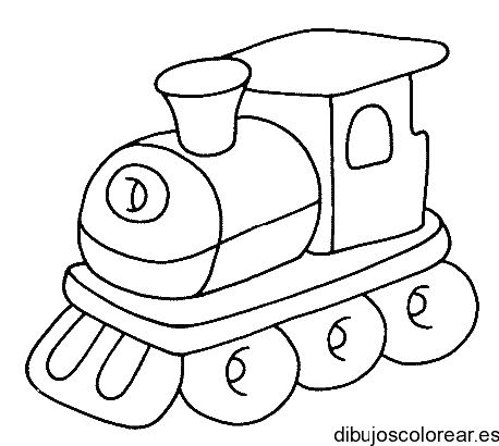 Dibujo de un trencito de madera