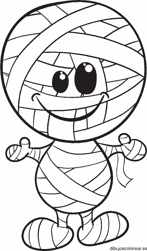 Dibujo de una pequeña momia