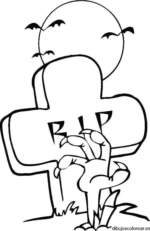 Dibujo de un zombie en halloween 