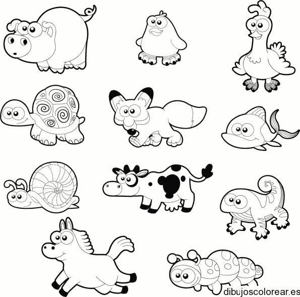 Dibujo de pequeños animales 