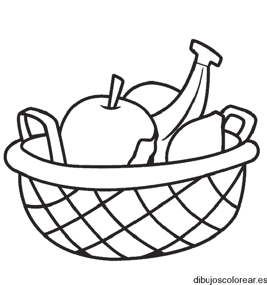 Dibujo de una cesta de frutas