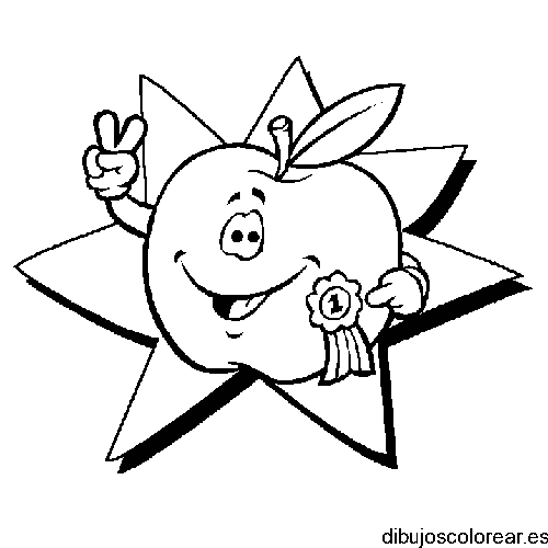 Dibujo de una manzana