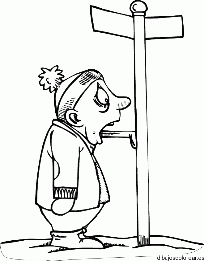 Dibujo de un niño congelado 