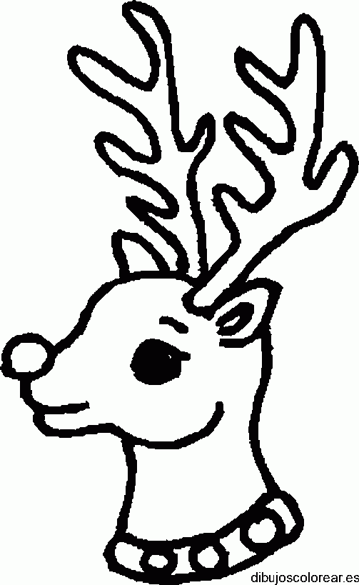 Dibujo del rostro de un reno 